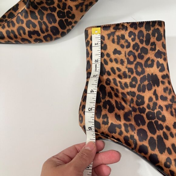 Steve Madden Leena Leopard Print Pointed Toe Stiletto Ankle Boots Size 6.5 - Picture 7 of 10